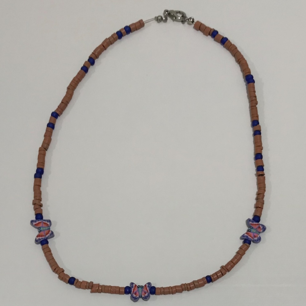 Bohemian Butterfly🦋🦋🦋Beaded Artisan Necklace - Picture 5 of 9